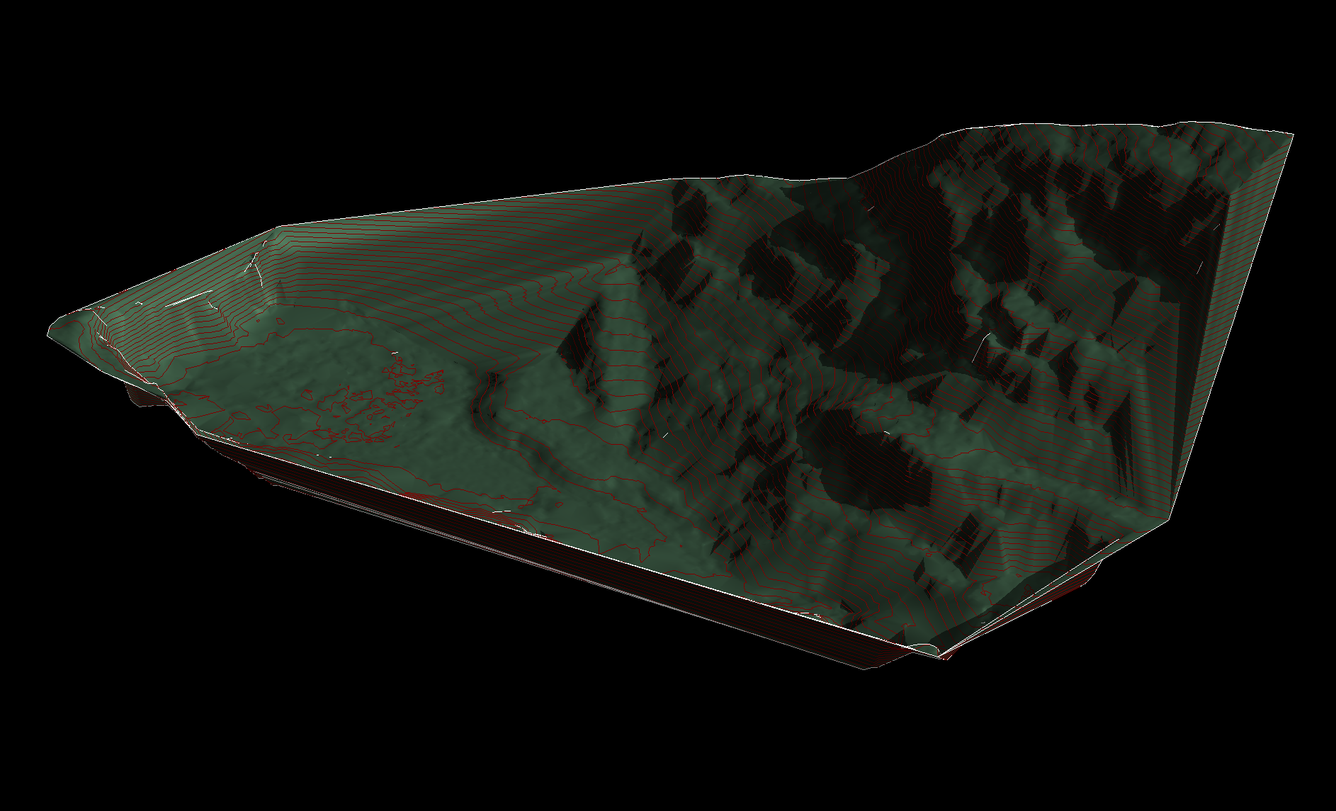 Topografía 3D generada en software BIM a partir de los puntos del CSV